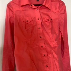 Bright pink long sleeve shirt